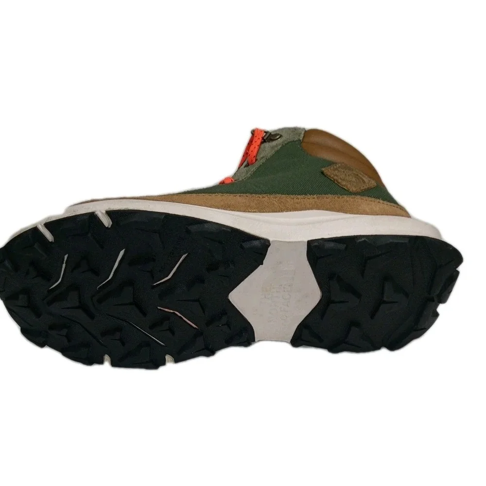 The North Face Youth Size 4 Hiking Boots Green Brown Trail Shoes Outdoor Kids